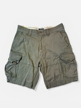 Polo Ralph Lauren mens 34 gray relaxed fit cargo shorts EUC